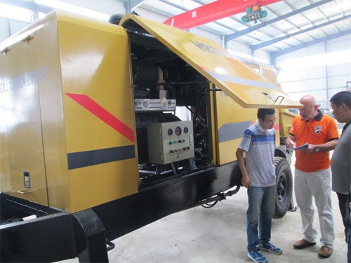 外商考察混凝土泵，成功訂購！